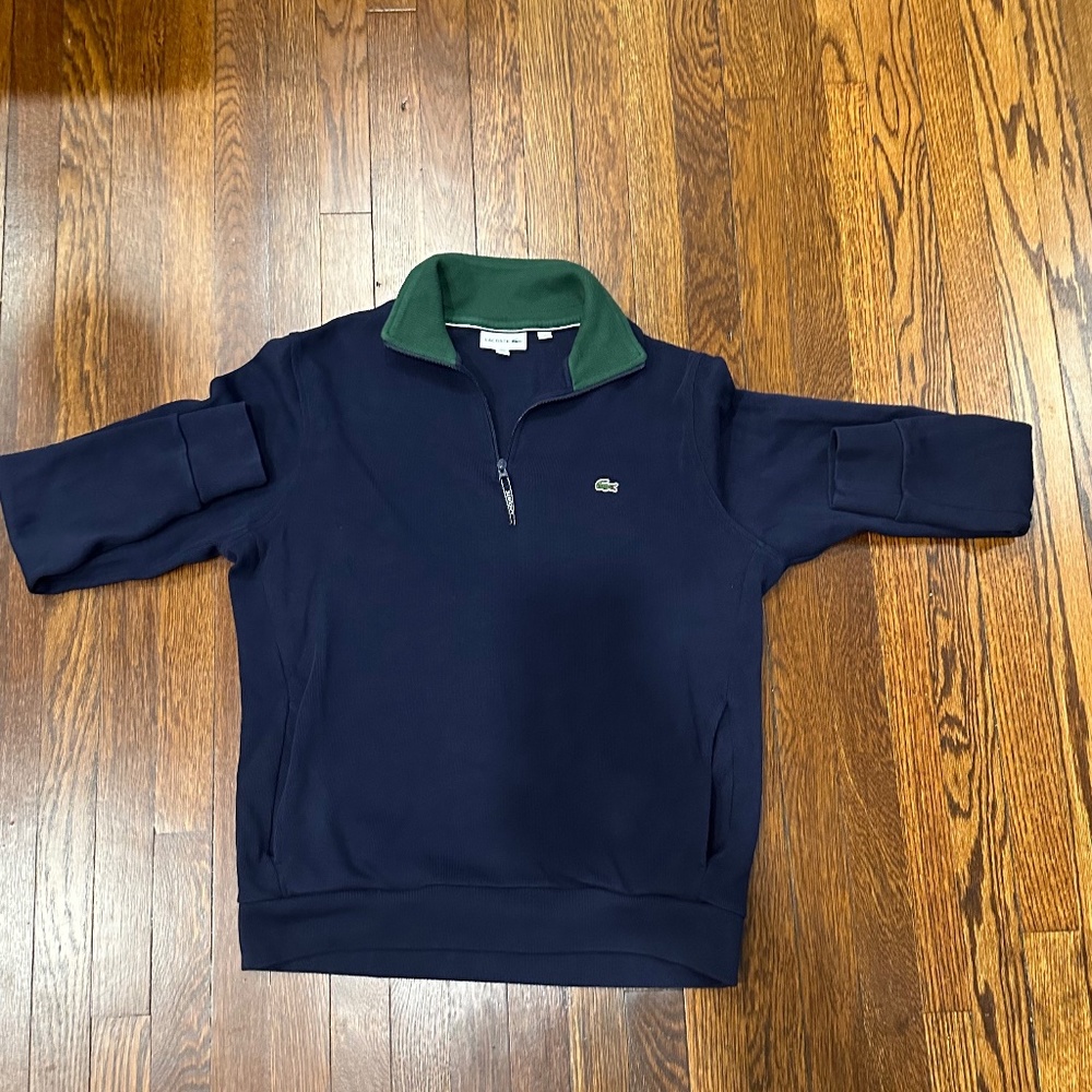 Lacoste Men's Half-Zip Cotton Sweatshirt (XXL)-Like new